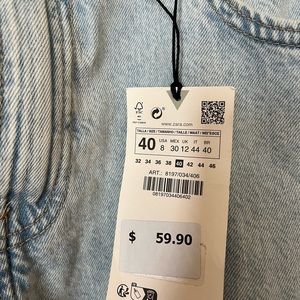 Zara high rise, wide leg jeans